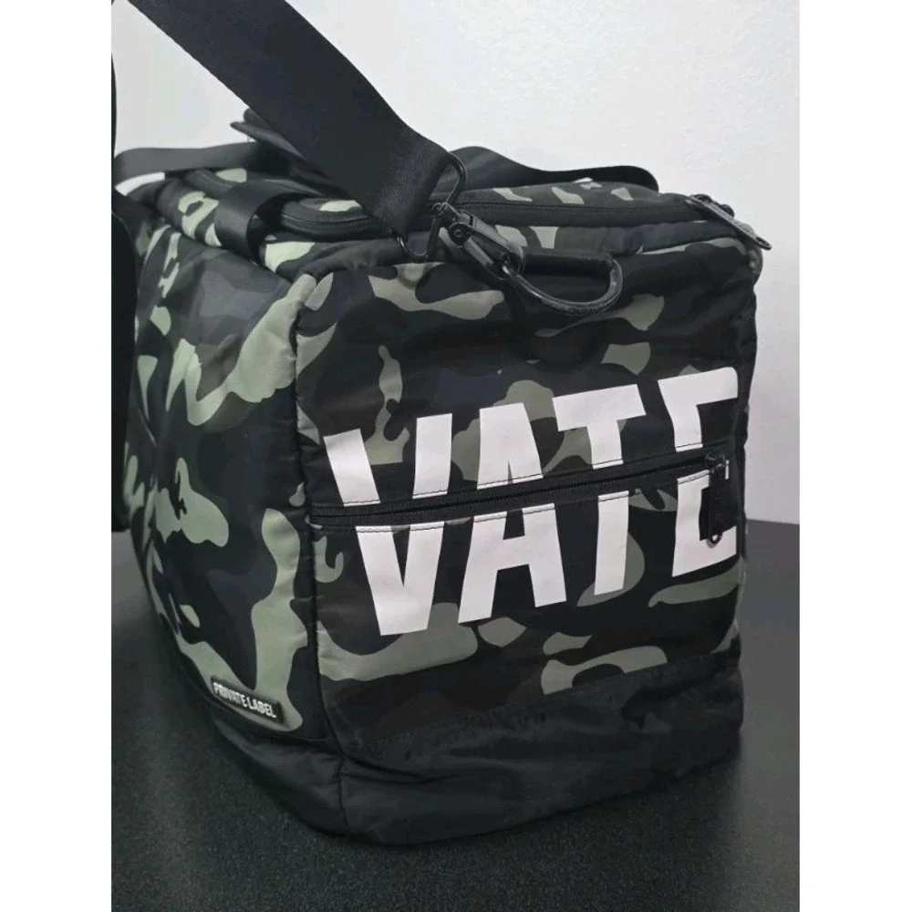 RARE Private Label Duffle TRAVEL BAG‎ Limited Edition Black Green Camo Full Size
